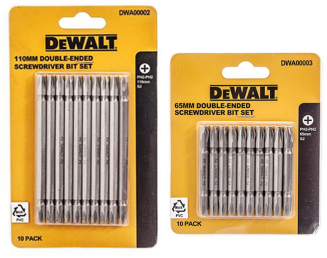 디월트 양날 드라이버 비트 십자드라이버 110mm DWA00002 + 65mm DWA00003 세트, 1세트