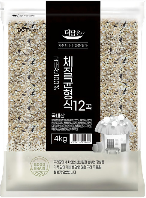 더담은 100% 국산 체질균형식 12곡, 4kg, 1개