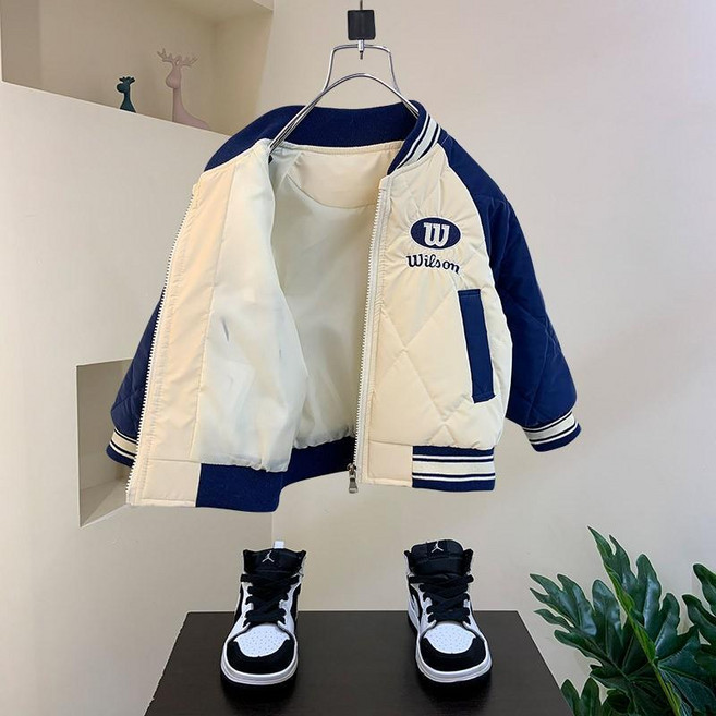 블라벨리 남아야구복보이보춘추동복상의아동슬림패딩코트HY413