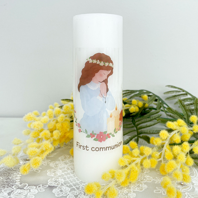 JXM 양초 팜캔들 첫영성체 기도하는 소녀/소년 천주교성물, 01.기도하는소녀, 1개