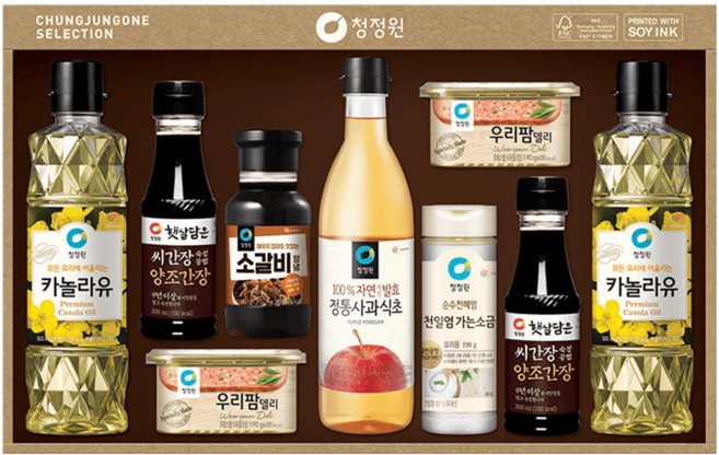 청정원 식용유 식초 간장 선물세트 + 쇼핑백, 청청원 추석선물세트, 200ml