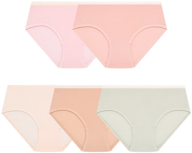 수아팜 여아용 베이직 코튼 팬티 5매 세트 (10대 아동 속옷 주니어 초등 학생 청소년 5P 삼각 KC인증)