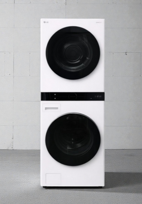 LG전자 트롬 오브제컬렉션 워시타워 드럼세탁기 + 건조기 24kg + 20kg 방문설치, W2420WDR (26년 1등급), 릴리 화이트
