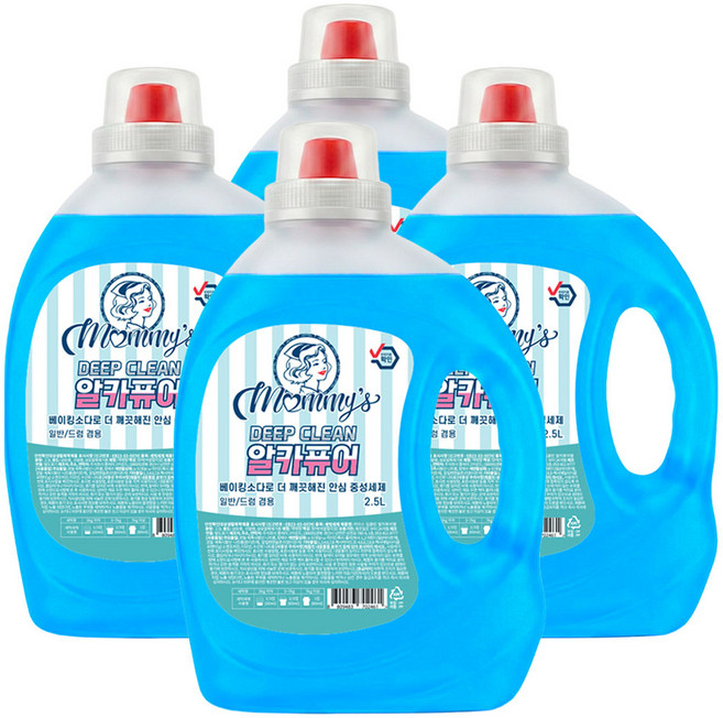 마미스 알칼리 액체세제 딥클린 알카퓨어젤, 4개, 2.5L