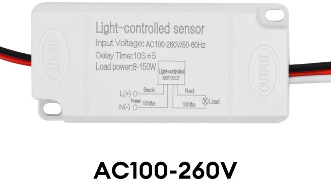 AC110V~220V 광전 센서 거리/LED 자동 스위치 고감도 방수 센서 모듈 광전지 스위치, [03] C, 03 C, 1개