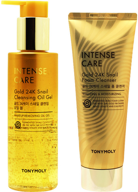 토니모리 인텐스 골드24K 스네일 클렌징 오일젤+폼 클렌저, 1개