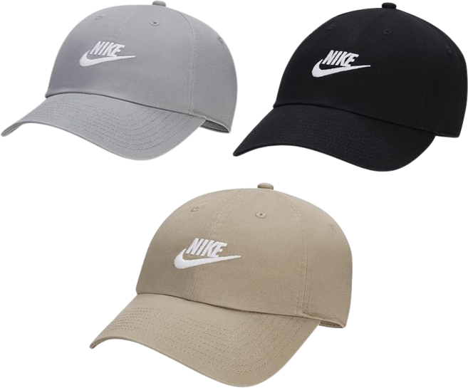 나이키 모자 헤리티지 86 클럽 퓨추라 스우시 드라이핏 러닝 대두 볼캡, 그레이 캡, 1개