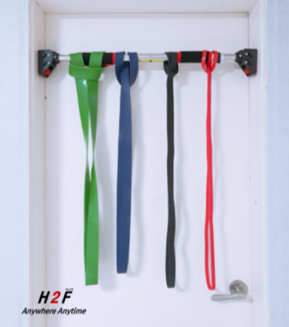 하우투핏 가정용 턱걸이 보조 밴드 고탄력 라텍스 운동 밴드 근력 홈트 밴드, 그린 3단계(초급자용), 1개