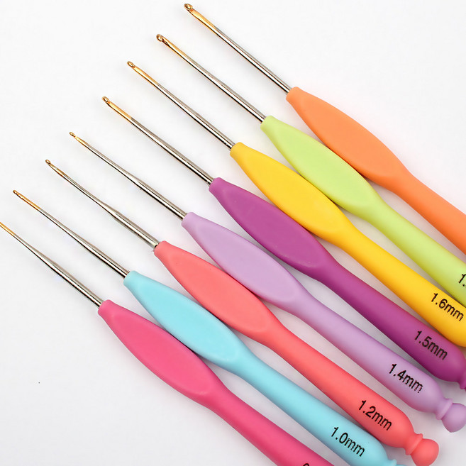 레이스 코바늘 세트 손뜨개 뜨개바늘 8P, 1세트