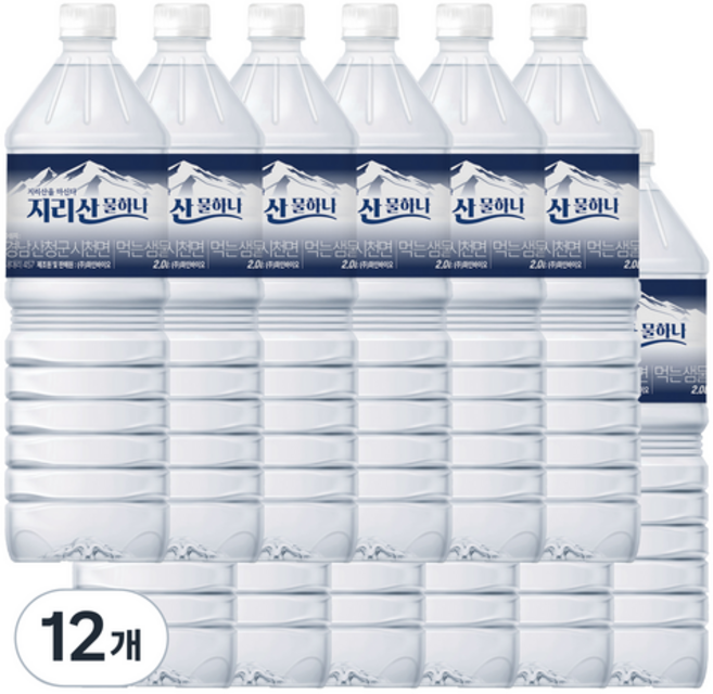 지리산 물하나 500ml 40병 생수, 2L, 120개