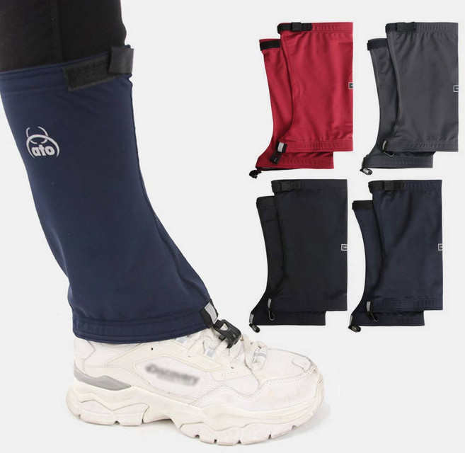 아토 발목토시-사계절 등산스패츠 발토시 각반 숏스패츠 작업용 미니스패츠 남여공용, 그레이, 1세트