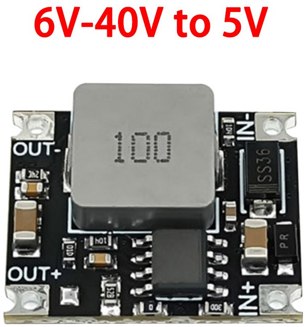 로우 리플 고전력 벅 모듈 DC-DC6V ~ 32 V 40V ~ 5V 9V 12V 24V 3A 다양한 작업 모드 중 가능, [05] 6V-40V to 5V, 1개