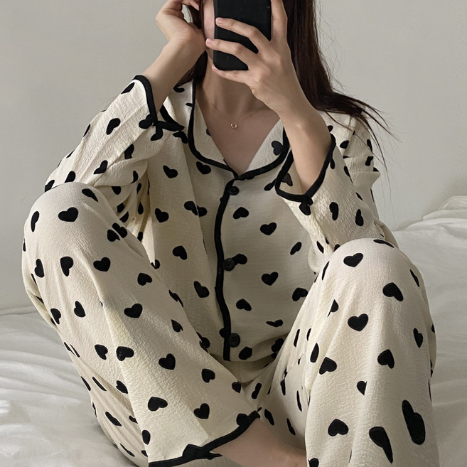 라라로엔픽 루즈핏 봄가을 예쁜 상하의 세트 잠옷 6종