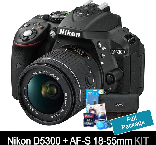 니콘카메라 D5300+18-55mm 줌렌즈 포함+고속80GB메모리+여행용가방+리더기+UV필터+청소셋트 포함 [풀셋트] k, 단품