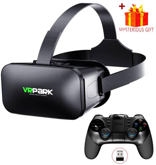 Viar 3D 가상현실 VR 헤드셋 안경 스마트폰용 게임 뷰어, 구매대행, With Remote C, 1개