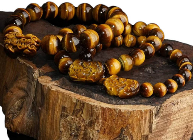 佐運門 黃虎眼貔貅手鍊, 1個, 虎眼貔貅 10mm,淨化後 過爐開光
