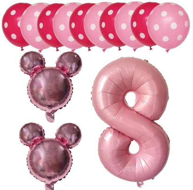 미키 미니 마우스 알루미늄 호일 풍선 생일 파티 장식 에어 글로브, 21. as picture