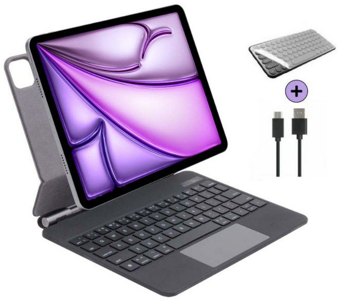 아이패드 에어7/6/5/4세대 프로 1/2/3/4/5/6/7/8세대 11/12.9/13인치 10/11세대 호환 매직 키보드 블루투스 한글각인 iPad Air/PRO 케이스나라, 블랙-한글 각인