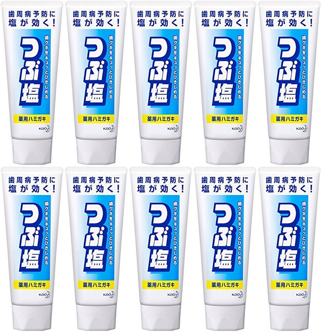 일본 치약 카오 츠부시오 소금치약 180g 10개 세트