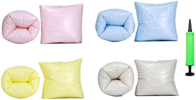 캠포티아 코튼캔디 암튜브 어린이 성인 팔튜브 물놀이 수영 암링, 핑크샌드+스카이블루+라임+스톤, 4세트