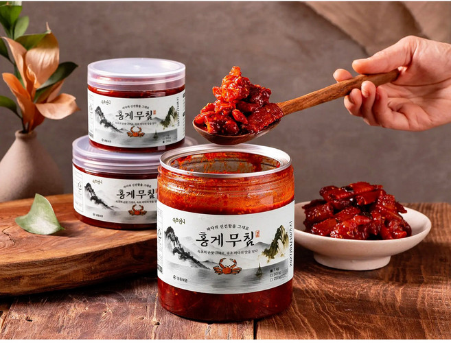 속초언니 홍게무침 양념게장 속초 양념홍게장 제철 간편식 반찬 홍게 국내산 홍게 무침, 1개, 250g