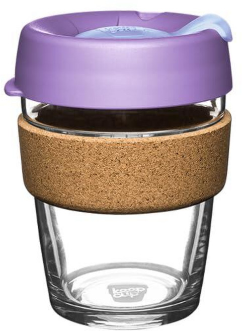 KeepCup 브루 코르크 - 재사용 가능한 커피 컵 강화 유리 및 천연 코르크 L 16온스/454ml - 데이브레이크, Moonlight