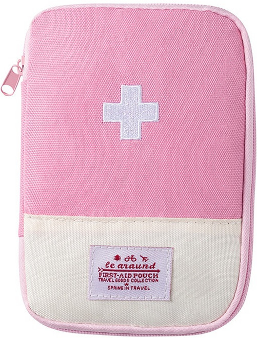 le araund 急救藥品收納包, 1個, 粉紅_大