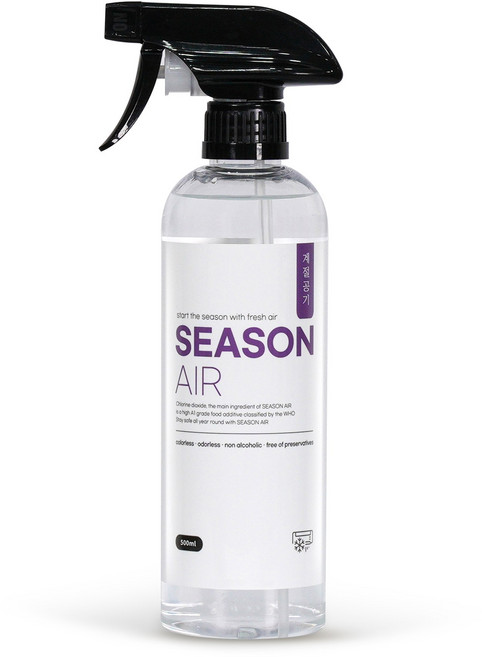 계절공기 에어컨 난방기 무향 탈취제 이산화염소수, 500ml, 1개