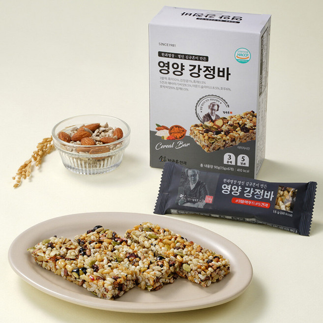 김규흔 한과 영양강정바 6개입, 90g, 1개