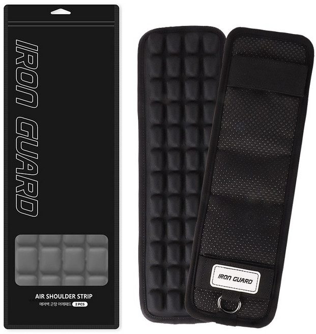 아이언가드 군장 어깨 패드 보호대, 블랙, 1세트