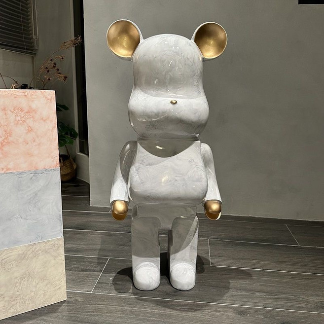 대형 곰저금통 인테리어 오브제 장식 거실 매장 배어브릭 개업선물, 스톤 그레이 80cm