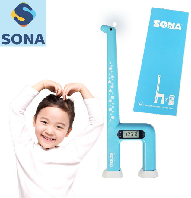 NEW 아이 성장기록 쏘나 블루투스 앱 연동 초음파 키재기 신장 측정기 육아 필수템 출산선물 가정용 무선 키재기, 1개