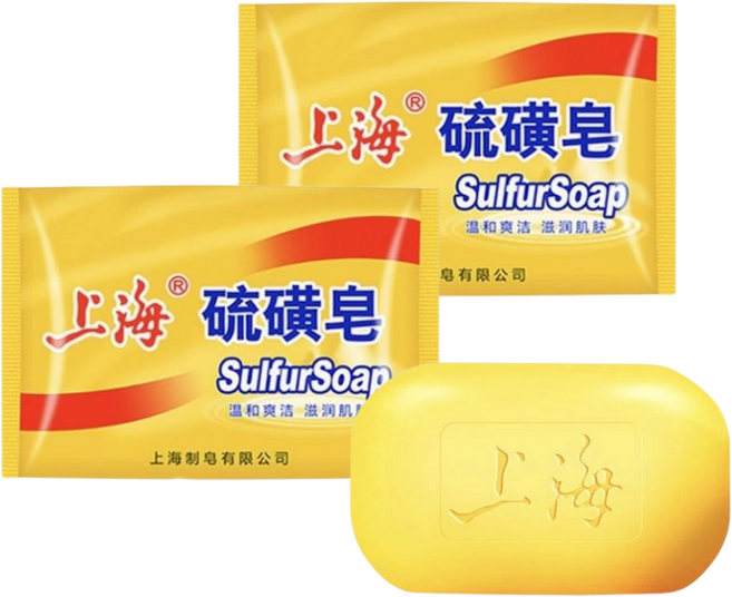 上海 硫磺皂 控油潔淨 溫和滋潤, 85g, 2個