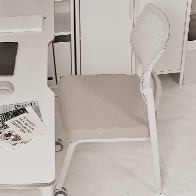 디파인 IV30 연세대 서울대의자 집중력 공부 팔걸이 바퀴 없는 책상의자, BAL-45(표준형)+퓨어베이지