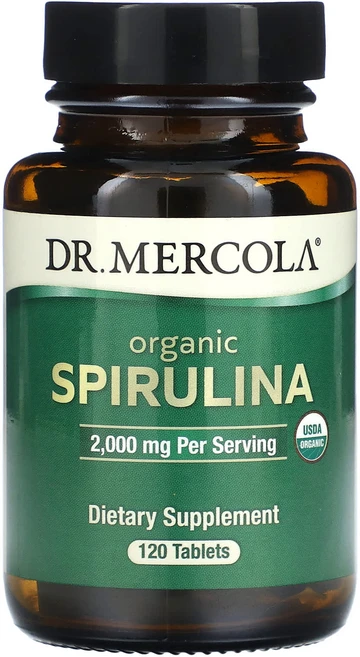 즐거운겨울입니다 Dr. Mercola 유기농 스피룰리나 120정 화이트크리스마스를위해, Dr Mercola 유기농 스피룰리나 120정, 1개 - 쿠팡