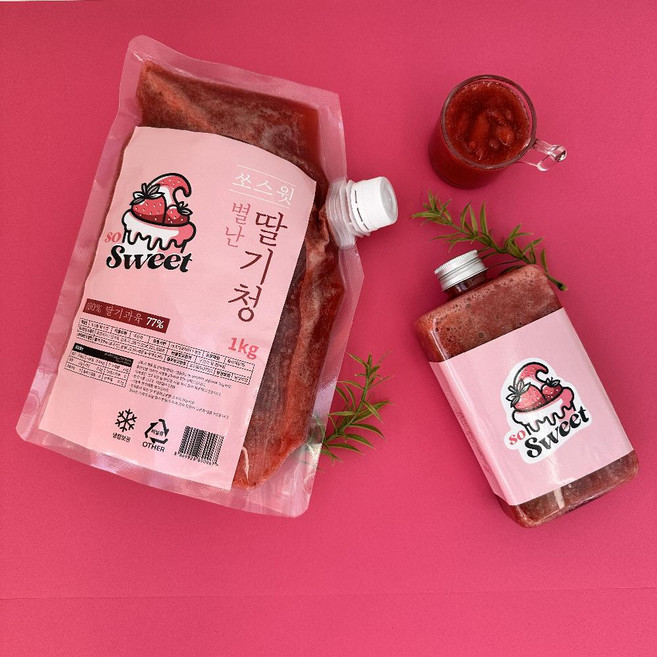 [쏘스윗] 수제 딸기청 과일청, 1, 500g