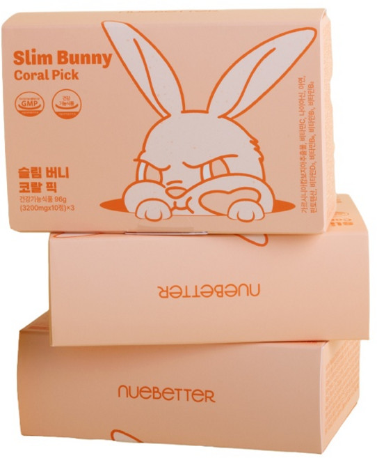 뉴베러 슬림 버니 캔디 코랄픽 가르시니아 붓기 배변 체지방 컷팅 90정 3개