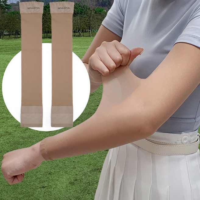 골프 팔토시 스타킹 자외선차단 기능성 쿨링 암 슬리브 스타킹 손등커버 스킨색 남녀공용, 03. 팔토시스타킹, 1세트