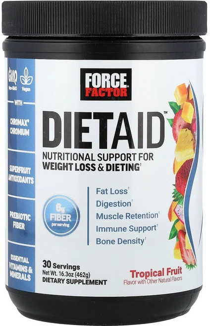 포스팩터 FORCE FACTOR DietAid™ Tropical Fruit 16.3 oz 462 g, 포스팩터 FORCE FACTOR, DietAid™, T, 1개 - 쿠팡