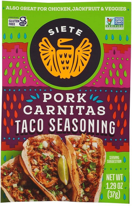 Siete Family Foods 시즈닝 카르니타스 36.6g(1.3온스), 카르니타스, 1팩
