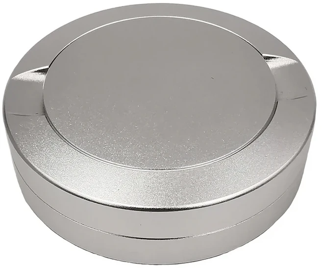 Zyn Metal Can 72MM Container Storage Tin Snus Cans Aluminum Black Color 3 Layers Snuffbox CNC Metal, 01 Silver