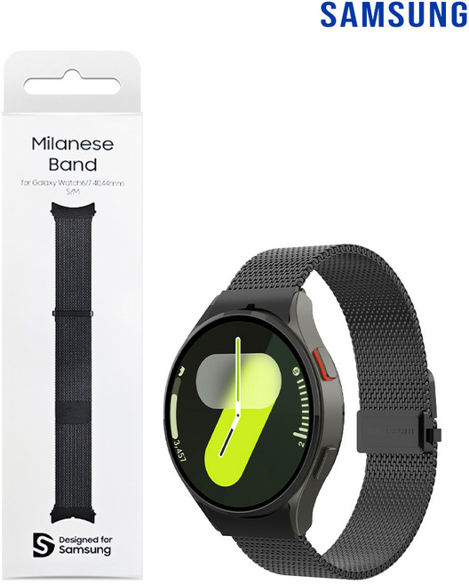 삼성 SMAPP 정품 갤럭시워치7 메탈 밀레니즈 루프 스트랩 40mm 44mm ( 워치6 워치5 워치4 호환 ), 블랙, 1개
