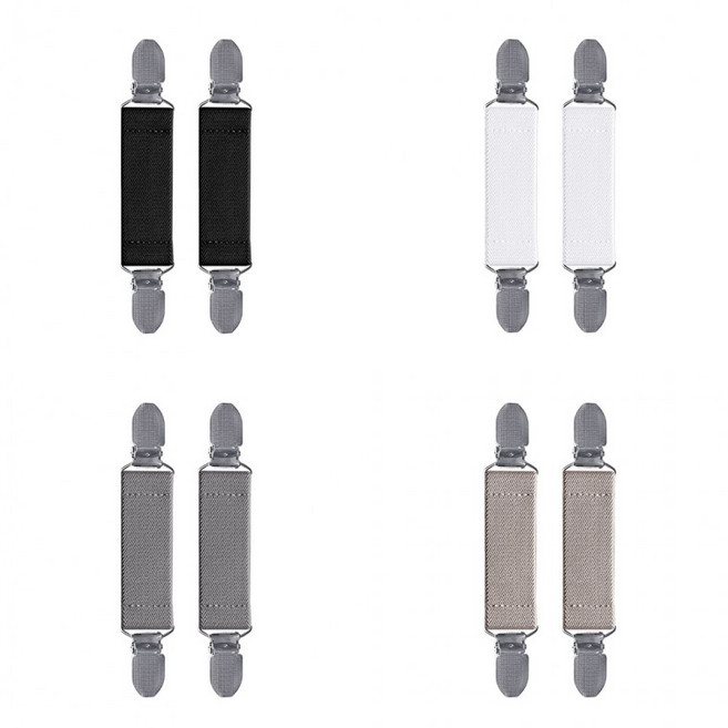 의류 옷 소매 고정 집게 와이셔츠 짧은 멜빵 집게 2P