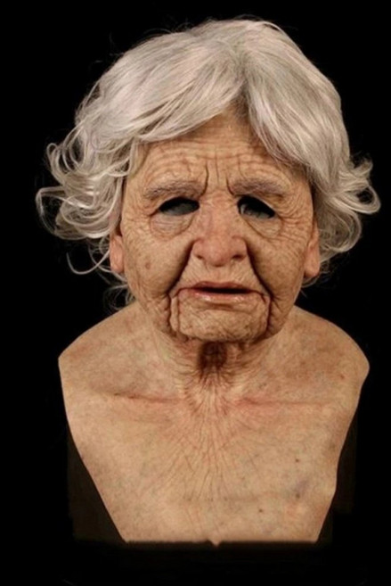 대머리 할로윈 코스튬 모자 할아버지 성인용 할머니 소품 특수분장용품 코스프레, 1개, 9_281 헤어 스타일