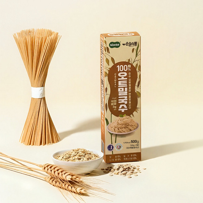 순솔 다이어트 100% 오트밀국수, 500g, 1박스