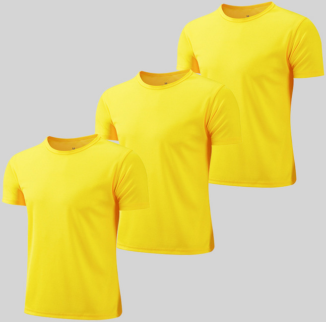 남여공용 기능성 드라이 라운드 반팔 티셔츠 3장 세트[A3G3TS1671]