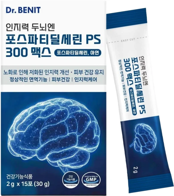 인지력 두뇌엔 포스파티딜세린 PS 300 맥스, 1박스, 30g - 쿠팡