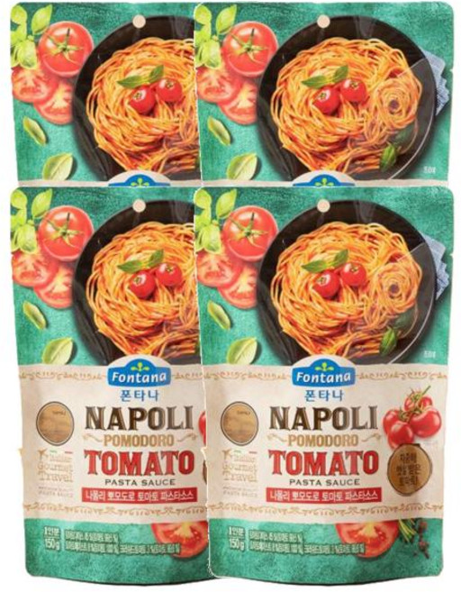폰타나 나폴리 뽀모도로 토마토 파스타소스 150g 4개, 5세트