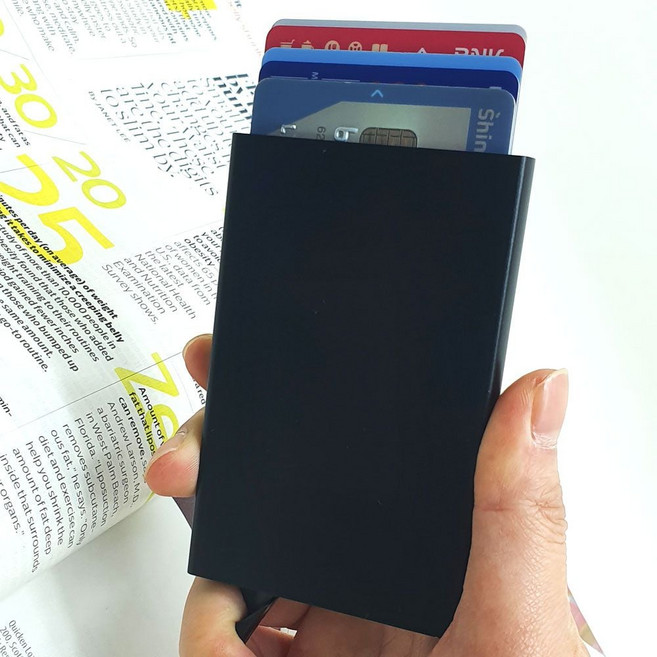 슬라이드 자동카드지갑 / 남자 여자 반지갑 사원증 you+688kr