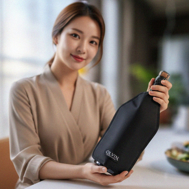 올빈 와인 칠링백 쿨러 GHOST BLACK, 1개